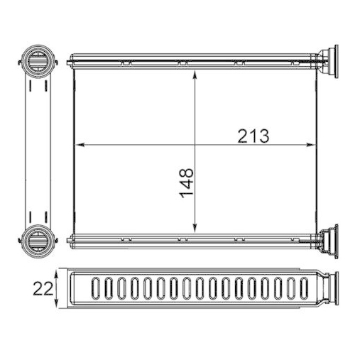 MAHLE W&auml;rmetauscher, Innenraumheizung BEHR AH 250 000S