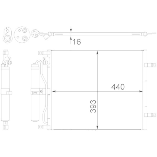 MAHLE Kondensator, Klimaanlage BEHR AC 445 000S