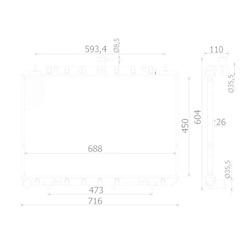 MAHLE K&uuml;hler, Motork&uuml;hlung BEHR CR 2424 000S