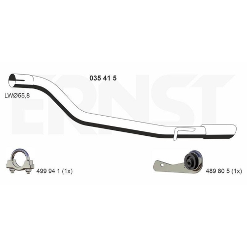 ERNST Abgasrohr 035415