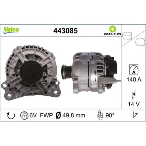 VALEO Generator VALEO CORE-FLEX 443085