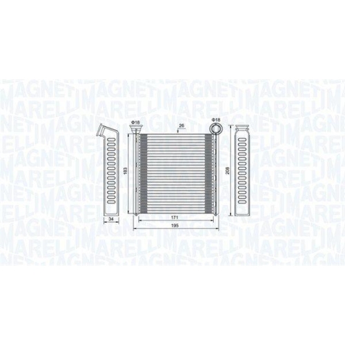 MAGNETI MARELLI W&auml;rmetauscher, Innenraumheizung 350218448000