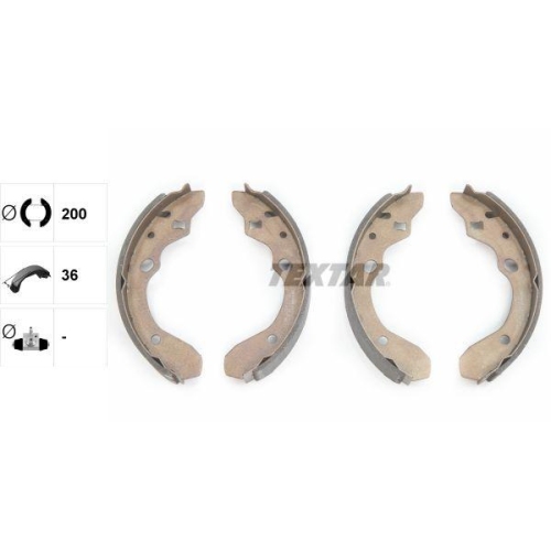 TEXTAR Bremsbackensatz 91047400