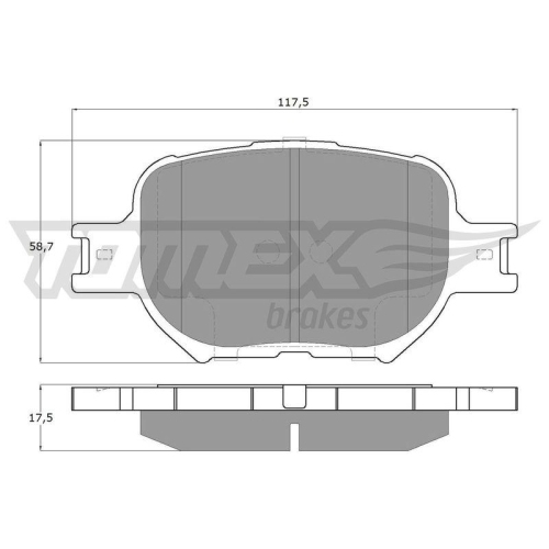 TOMEX Brakes Bremsbelagsatz, Scheibenbremse TX 15-62