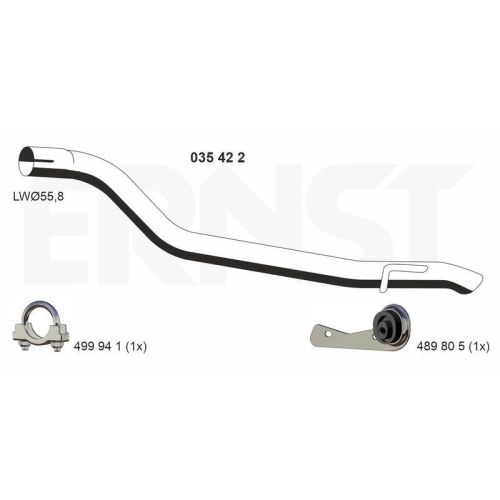 ERNST Abgasrohr 035422