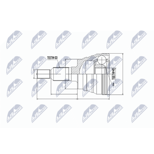 NTY Gelenksatz, Antriebswelle NPZ-CH-023