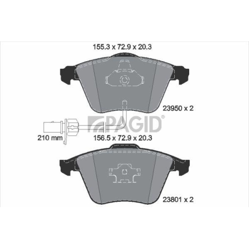 PAGID Bremsbelagsatz, Scheibenbremse T1487N