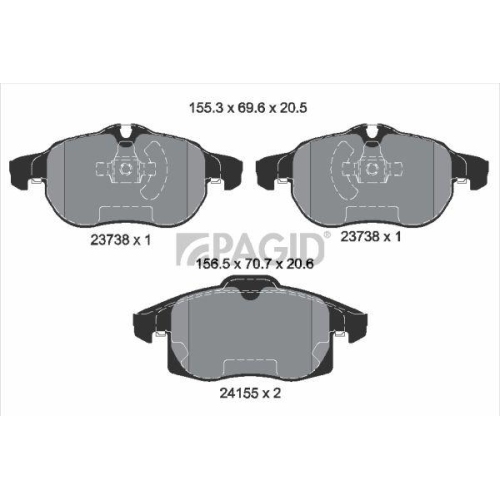 PAGID Bremsbelagsatz, Scheibenbremse T1631N