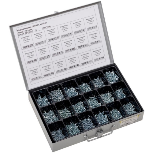 Blechschrauben PH Linsenkopf, verzinkt, DIN 7981 - Sortiment Satz Set SWG