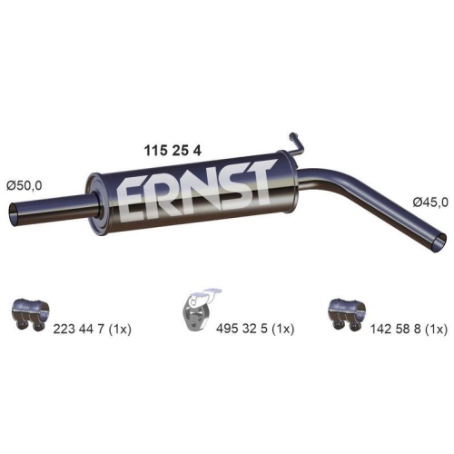 ERNST Mittelschalldämpfer 115254