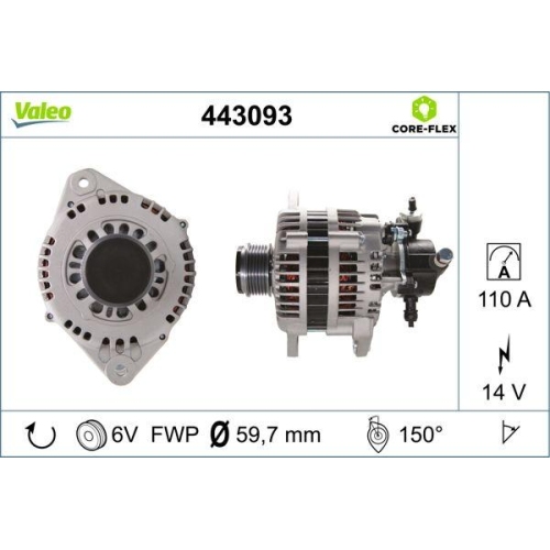 VALEO Generator VALEO CORE-FLEX 443093