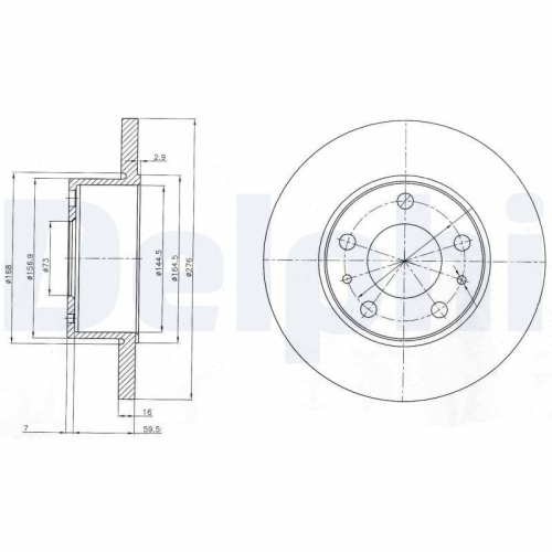 DELPHI Bremsscheibe BG3753