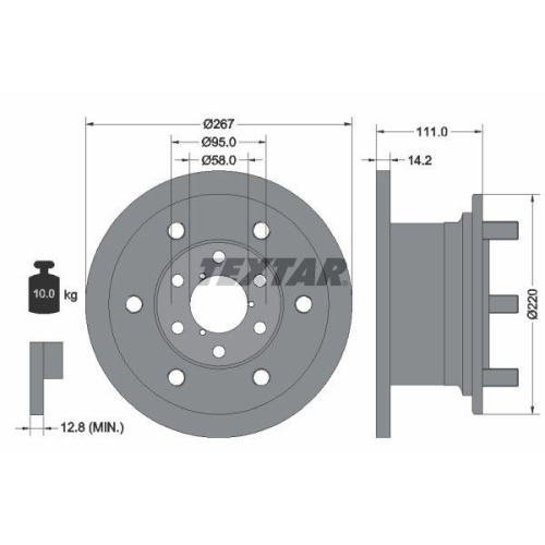 TEXTAR Bremsscheibe 93019400