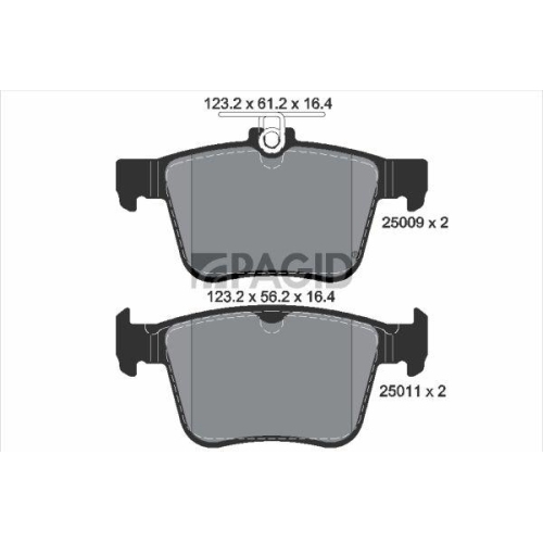 PAGID Bremsbelagsatz, Scheibenbremse T1977N