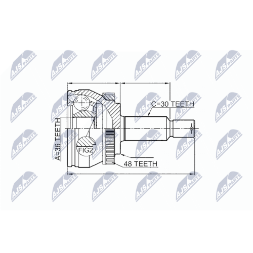 NTY Gelenksatz, Antriebswelle NPZ-HY-546