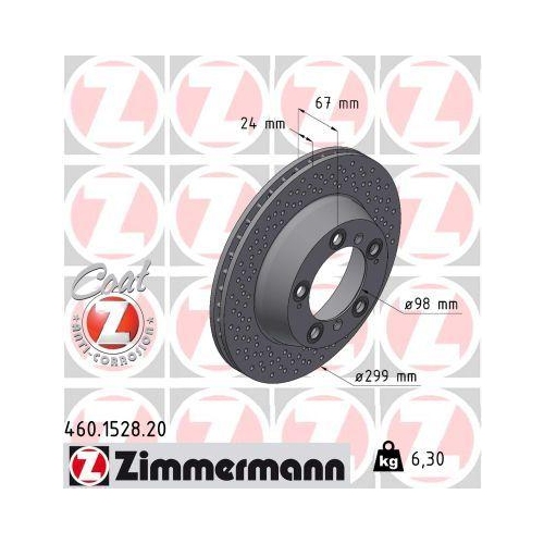 ZIMMERMANN Bremsscheibe COAT Z 460.1528.20