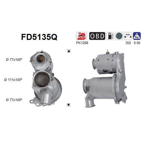 AS Ru&szlig;-/Partikelfilter, Abgasanlage FD5135Q