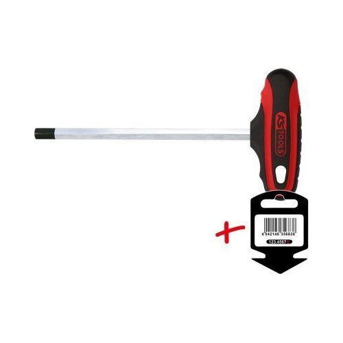 T-Griff-Innensechskant-Schl&uuml;ssel, 2mm, 130mm auf H&auml;nger KS TOOLS 158.8032-E