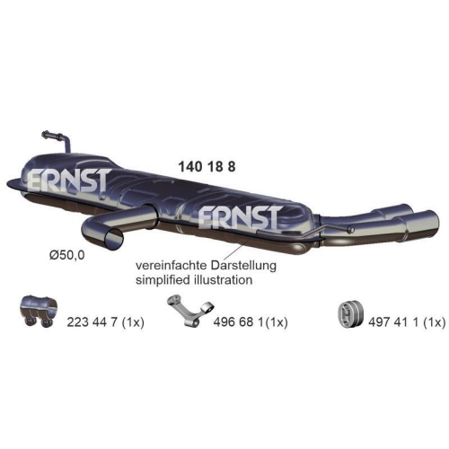 ERNST Endschalldämpfer 140188