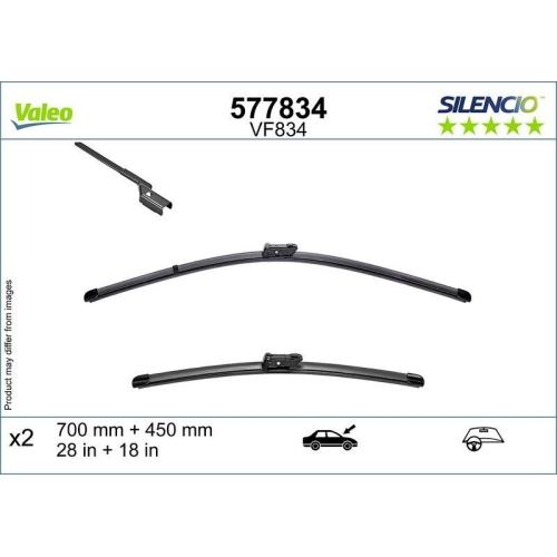 VALEO Wischblatt SILENCIO FLAT BLADE SET 577834