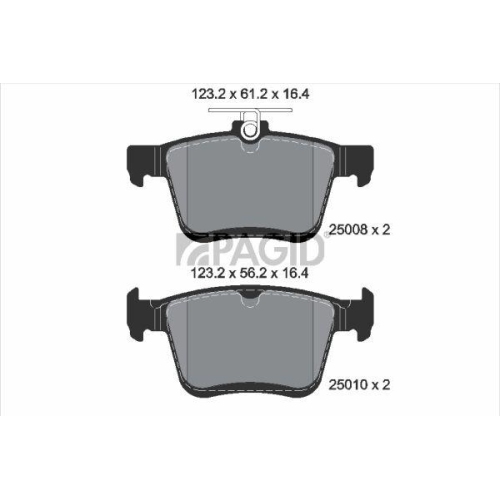 PAGID Bremsbelagsatz, Scheibenbremse T1976N
