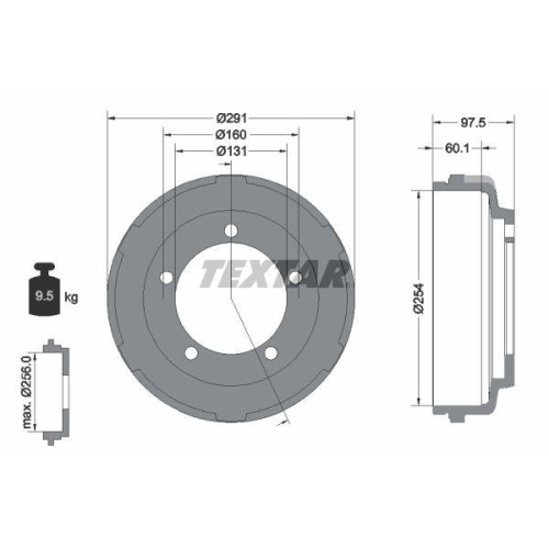 TEXTAR Bremstrommel 94024700