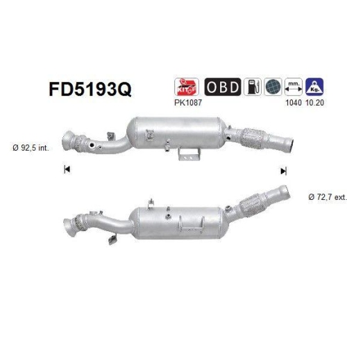 AS Ru&szlig;-/Partikelfilter, Abgasanlage FD5193Q