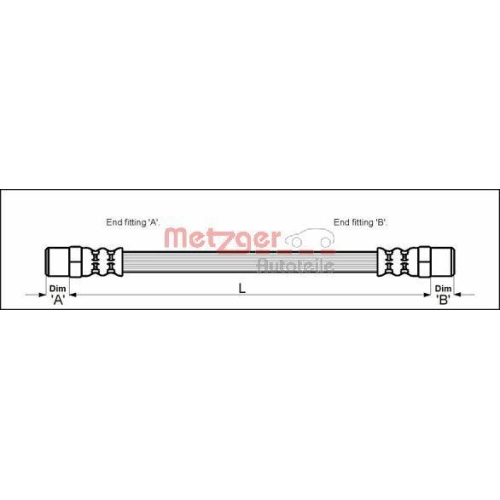 METZGER AUTOTEILE Bremsschlauch 4112220