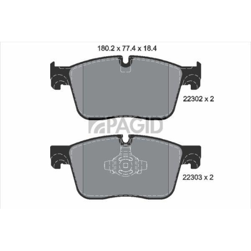 PAGID Bremsbelagsatz, Scheibenbremse T2511N