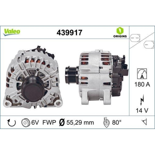 VALEO Generator VALEO ORIGINS NEW OE TECHNOLOGIE 439917