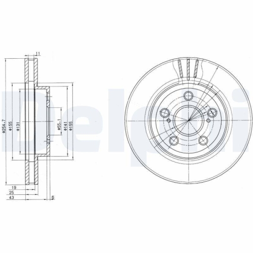 DELPHI Bremsscheibe BG2880