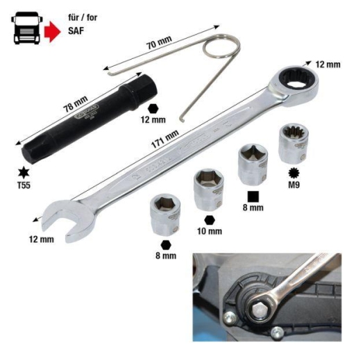 KS TOOLS Dreh-/R&uuml;ckstellwerkzeugsatz, Bremssattelkolben 460.2620