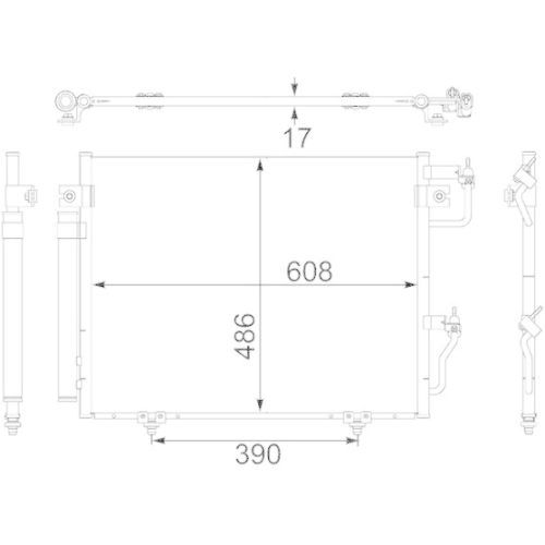 MAHLE Kondensator, Klimaanlage BEHR AC 475 001S