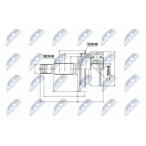 NTY Gelenksatz, Antriebswelle NPZ-MS-055