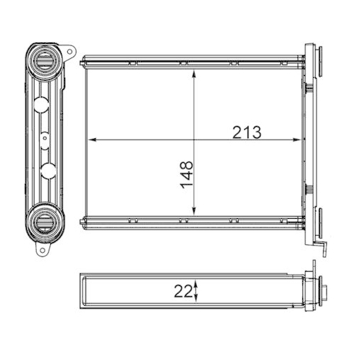 MAHLE W&auml;rmetauscher, Innenraumheizung BEHR AH 259 000S