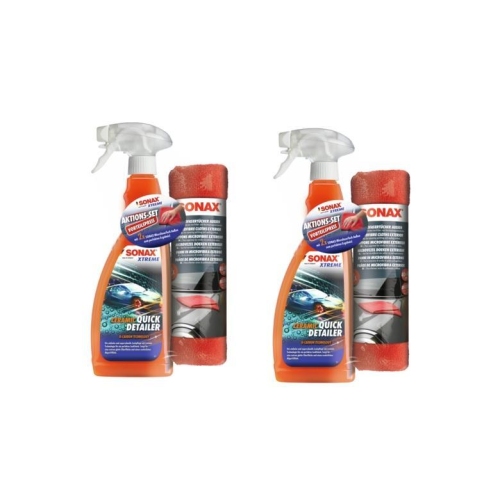 2x Lackpflegespray SONAX XTREME Ceramic Quik Detailer 750 ml inkl. Tücher