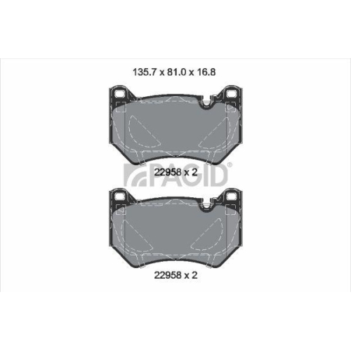 PAGID Bremsbelagsatz, Scheibenbremse T2775N