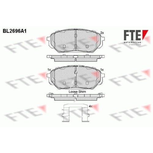 FTE Bremsbelagsatz, Scheibenbremse 9011069