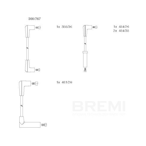 BREMI Z&uuml;ndleitungssatz 300/767
