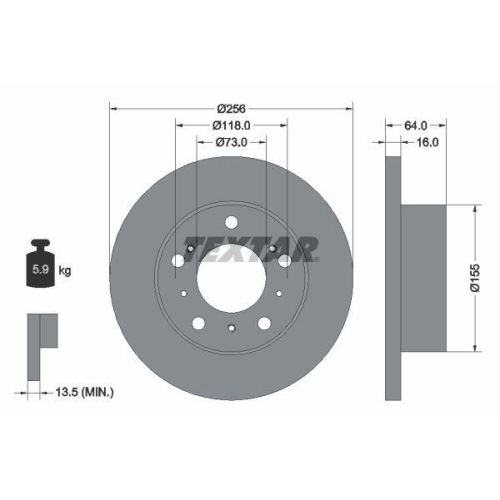TEXTAR Bremsscheibe 92034400