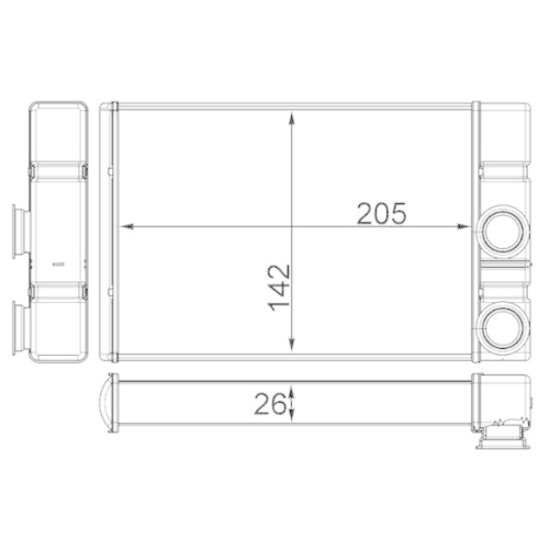 MAHLE Wärmetauscher, Innenraumheizung BEHR AH 260 000S