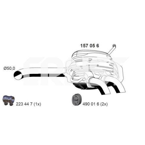 ERNST Endschalldämpfer 157056