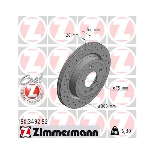 ZIMMERMANN Bremsscheibe SPORT Z 150.3492.52