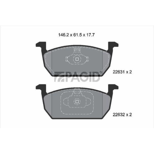 PAGID Bremsbelagsatz, Scheibenbremse T2656N