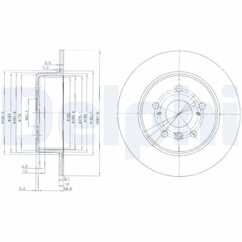 DELPHI Bremsscheibe BG3183