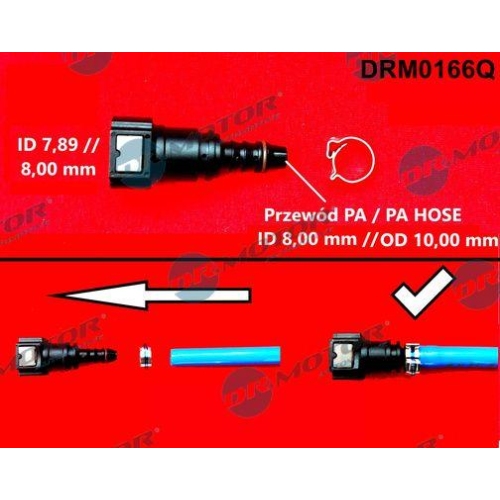 Dr.Motor Automotive Schlauchverbinder, Kraftstoffschlauch DRM0166Q