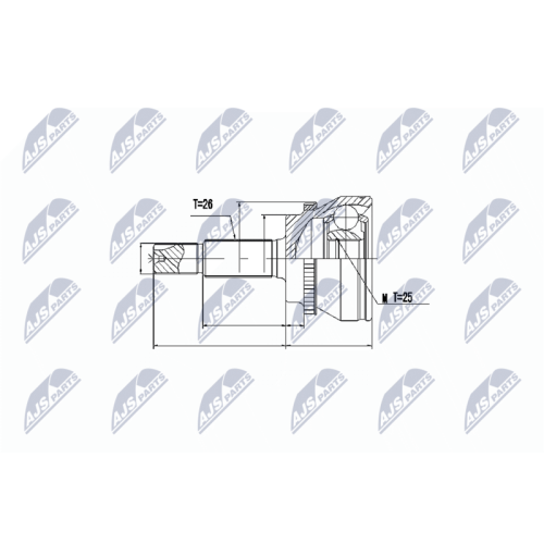 NTY Gelenksatz, Antriebswelle NPZ-TY-067