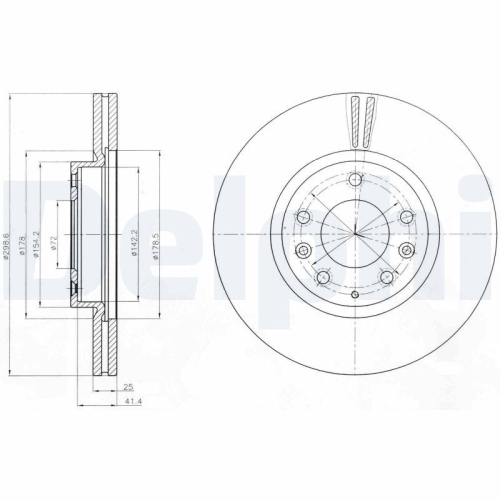 DELPHI Bremsscheibe BG4255C