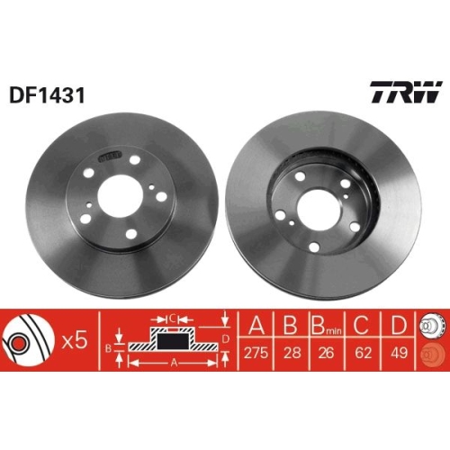 TRW Bremsscheibe DF1431