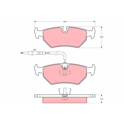 TRW Bremsbelagsatz, Scheibenbremse GDB1258